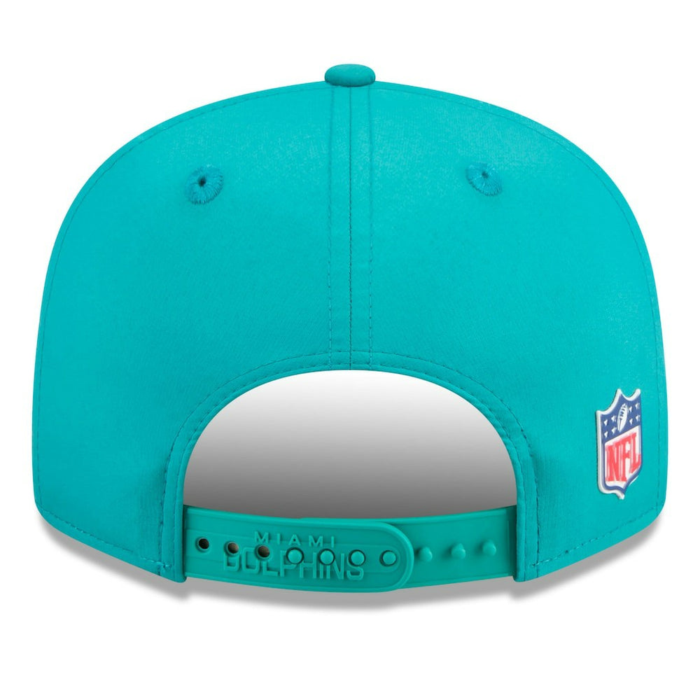 NFL Miami Dolphins 2025 Sideline Throwback Split Panel 9FIFTY Snapback Hat