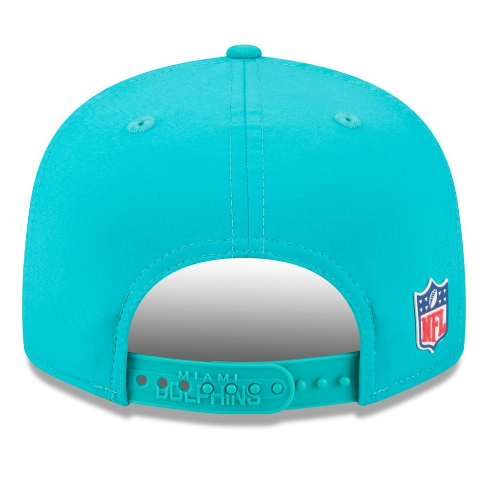 NFL Miami Dolphins 2025 Sideline Split Panel 9FIFTY Snapback Hat