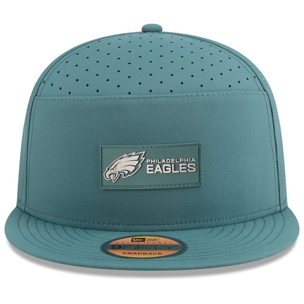 NFL Philadelphia Eagles 2025 Sideline Split Panel 9FIFTY Snapback Hat