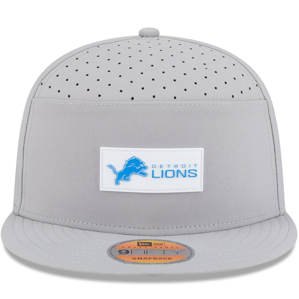 NFL Detroit Lions 2025 Sideline Split Panel 9FIFTY Snapback Hat