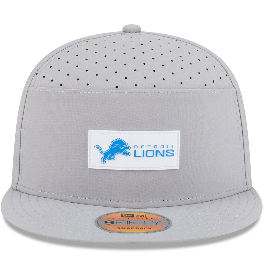 NFL Detroit Lions 2025 Sideline Split Panel 9FIFTY Snapback Hat