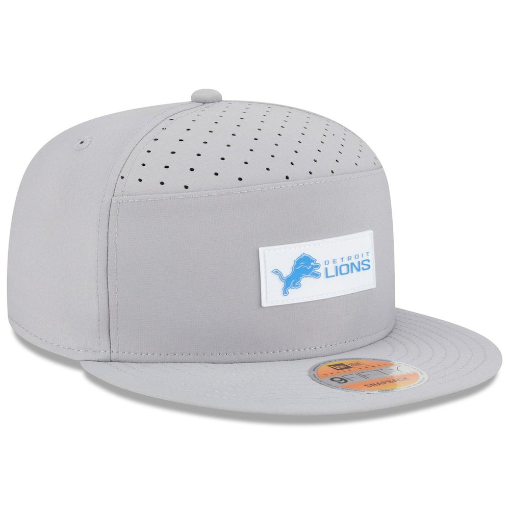 NFL Detroit Lions 2025 Sideline Split Panel 9FIFTY Snapback Hat