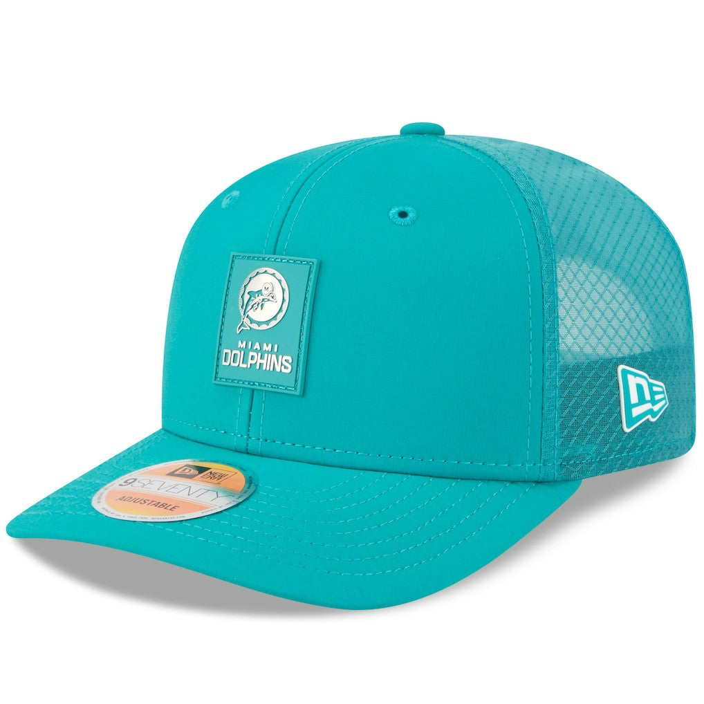 NFL Miami Dolphins 2025 Sideline Throwback 9SEVENTY Trucker Adjustable Hat