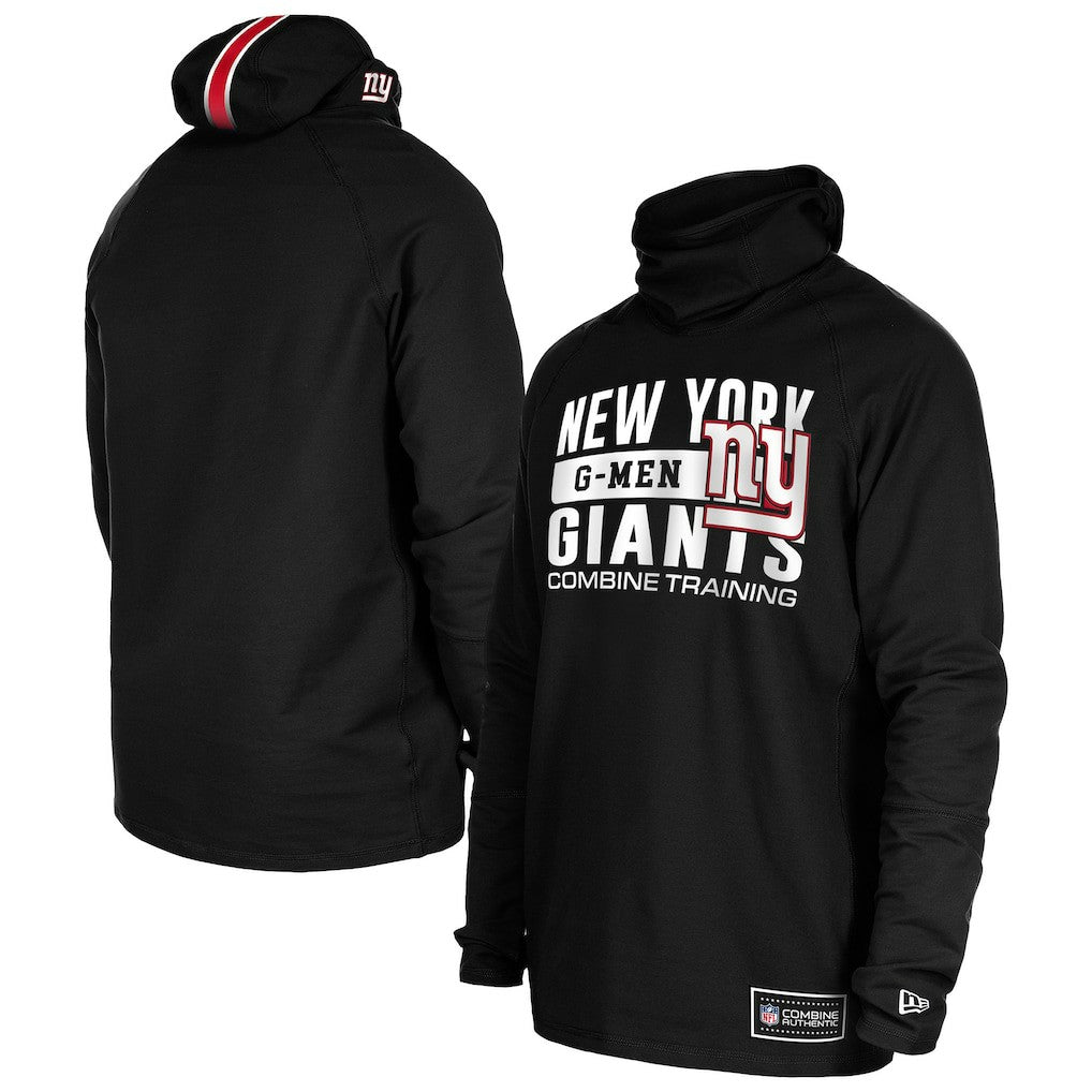 NFL New York Giants Functional Fandom Balaclava Helmet Stripe Tri-Blend Hoodie