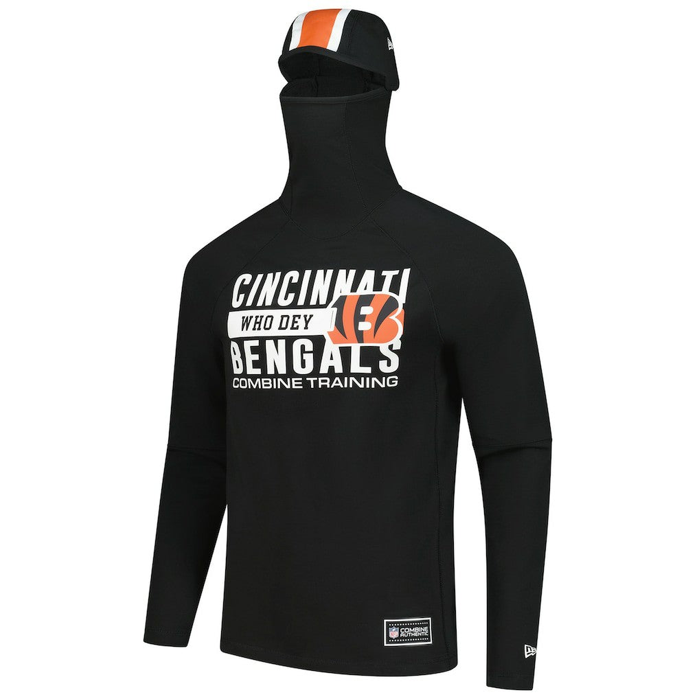 NFL Cincinnati Bengals Functional Fandom Balaclava Helmet Stripe Tri-Blend Hoodie