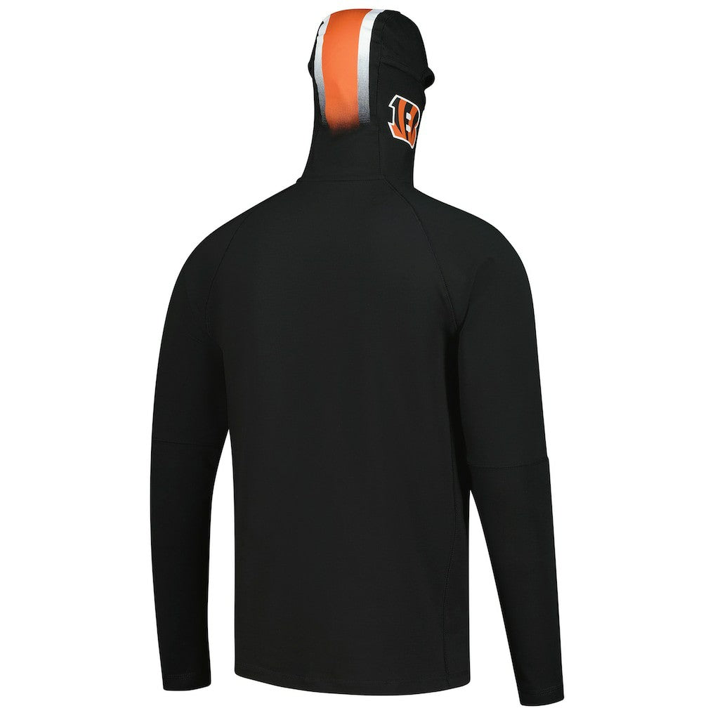 NFL Cincinnati Bengals Functional Fandom Balaclava Helmet Stripe Tri-Blend Hoodie