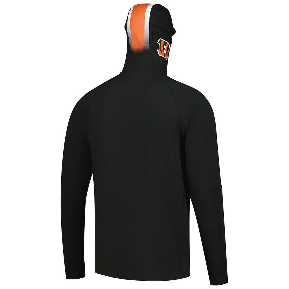 NFL Cincinnati Bengals Functional Fandom Balaclava Helmet Stripe Tri-Blend Hoodie