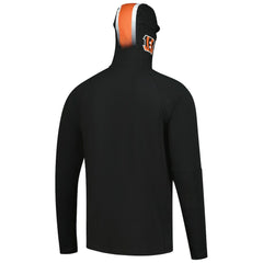 NFL Cincinnati Bengals Functional Fandom Balaclava Helmet Stripe Tri-Blend Hoodie