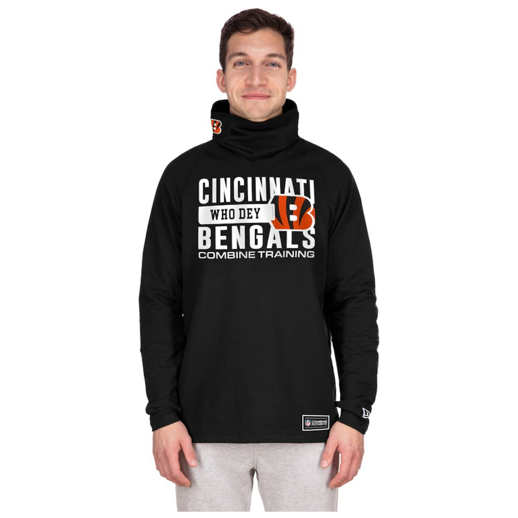 NFL Cincinnati Bengals Functional Fandom Balaclava Helmet Stripe Tri-Blend Hoodie