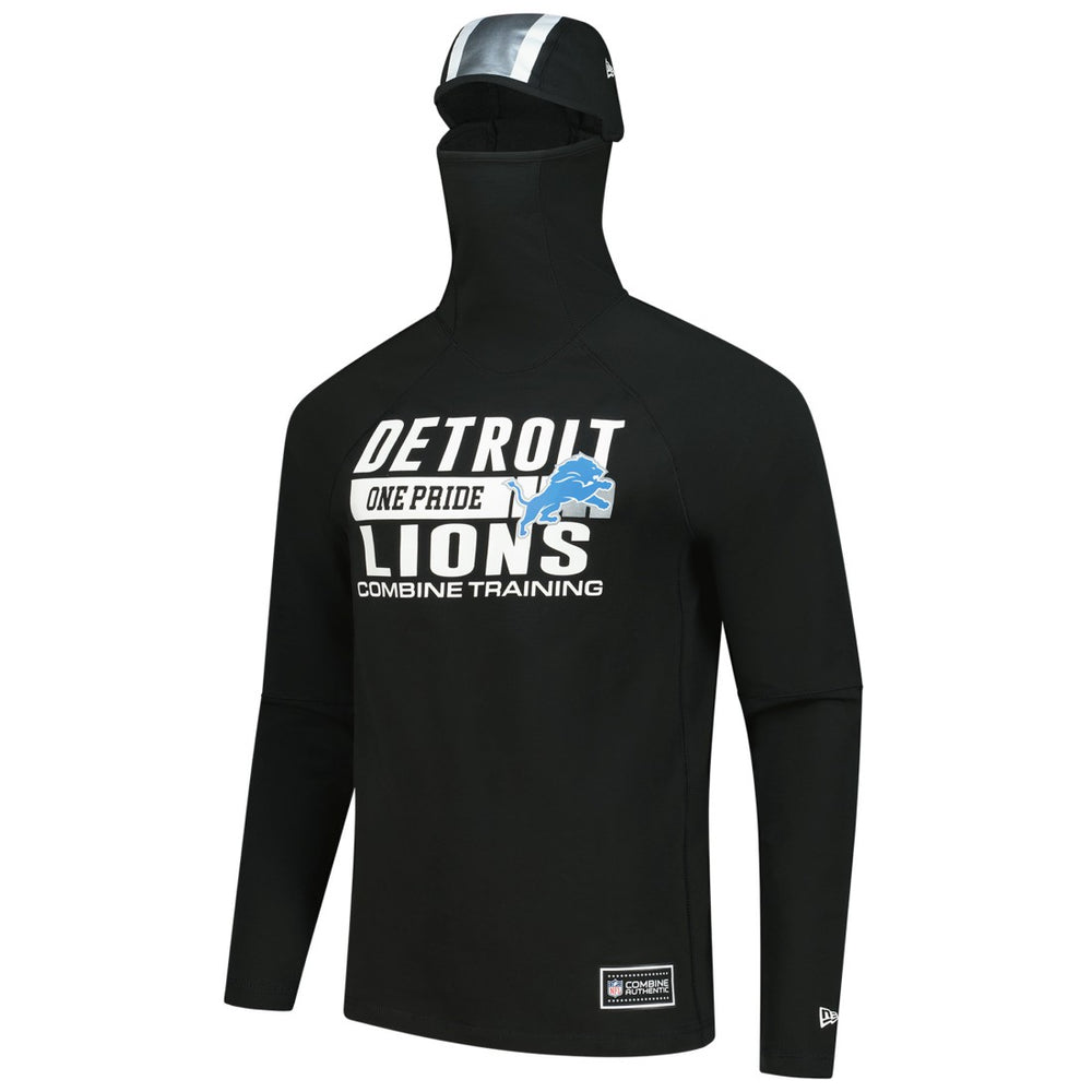 NFL Detroit Lions Functional Fandom Balaclava Helmet Stripe Tri-Blend Hoodie