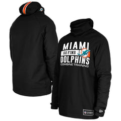 NFL Miami Dolphins Functional Fandom Balaclava Helmet Stripe Tri-Blend Hoodie