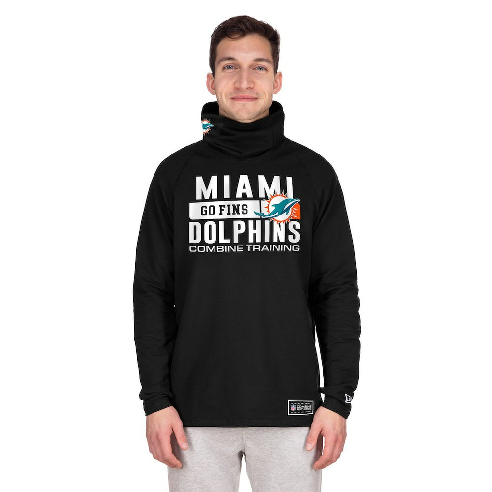 NFL Miami Dolphins Functional Fandom Balaclava Helmet Stripe Tri-Blend Hoodie