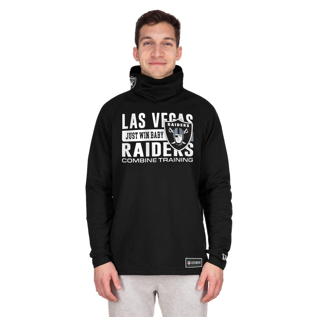 NFL Las Vegas Raiders Functional Fandom Balaclava Helmet Stripe Tri-Blend Hoodie