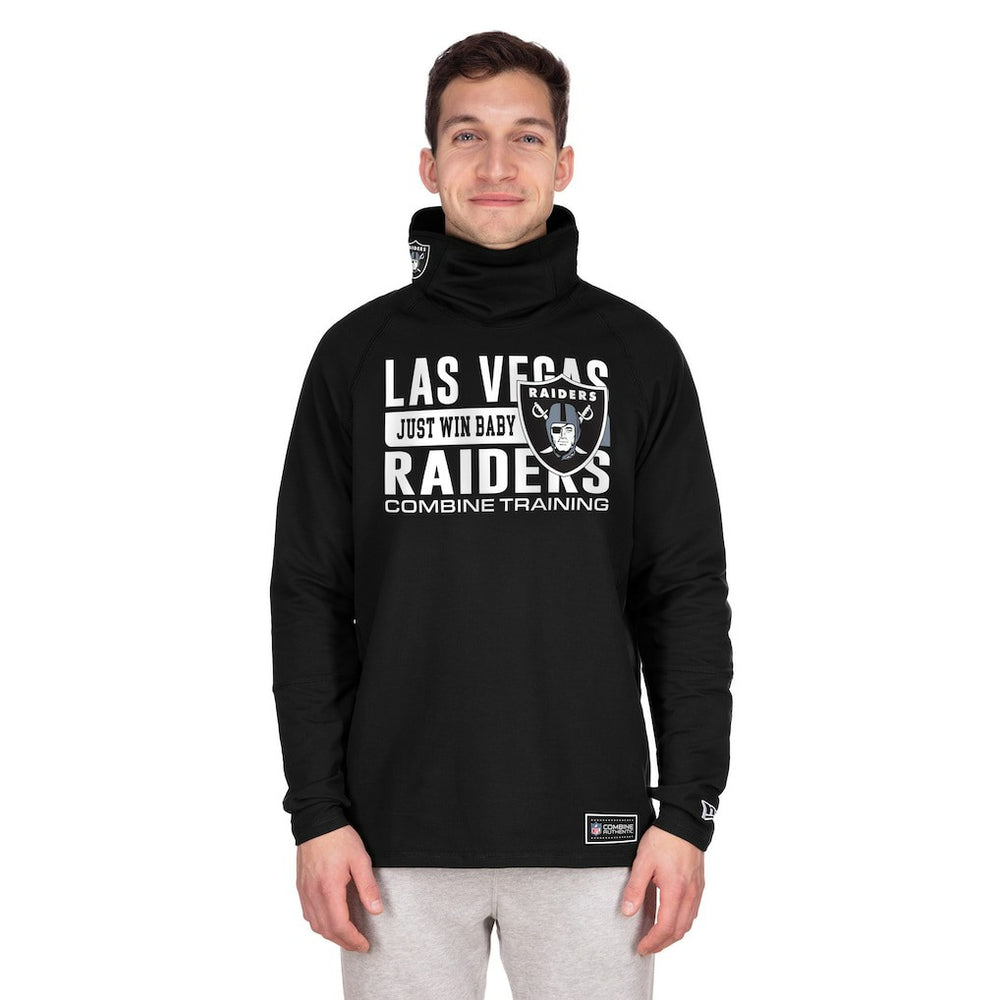 NFL Las Vegas Raiders Functional Fandom Balaclava Helmet Stripe Tri-Blend Hoodie