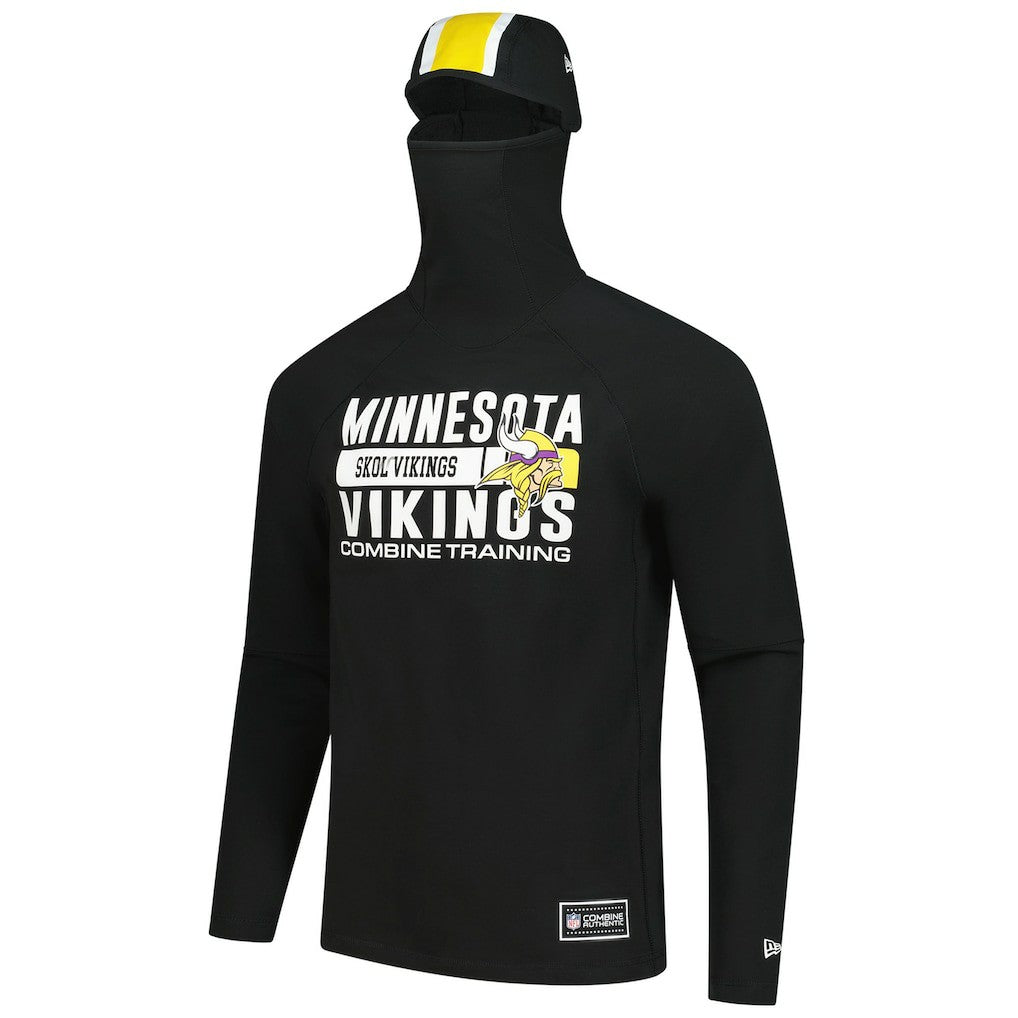NFL Minnesota Vikings Functional Fandom Balaclava Helmet Stripe Tri-Blend Hoodie