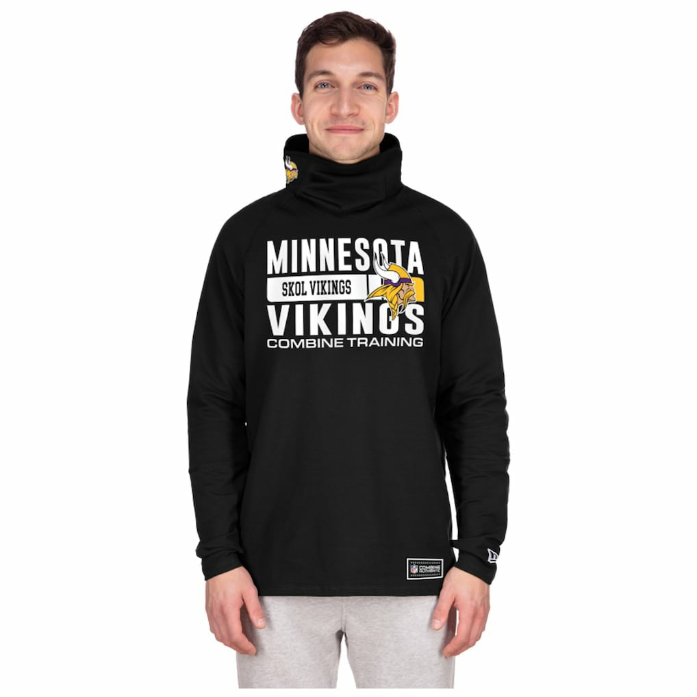 NFL Minnesota Vikings Functional Fandom Balaclava Helmet Stripe Tri-Blend Hoodie