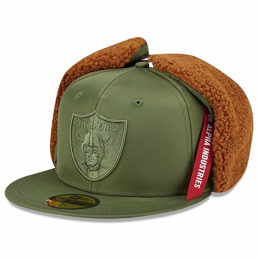 NFL Las Vegas Raiders x Alpha Industries Dog Ears 59FIFTY Fitted Hat