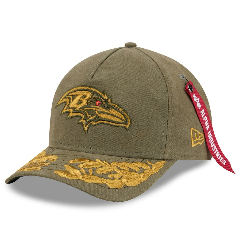 NFL Baltimore Ravens x Alpha Industries A-Frame 9FORTY Adjustable Hat