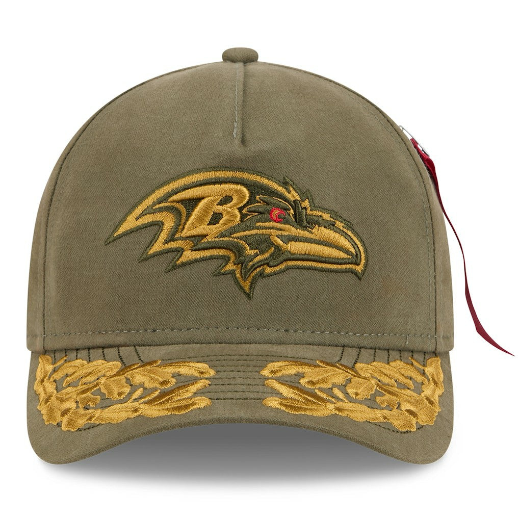 NFL Baltimore Ravens x Alpha Industries A-Frame 9FORTY Adjustable Hat