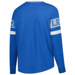 NFL Detroit Lions Women's Plus Size Throwback Lace-Up Long Sleeve T-Shirt