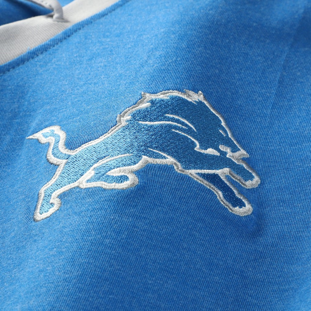 NFL Detroit Lions Women's Plus Size Throwback Lace-Up Long Sleeve T-Shirt