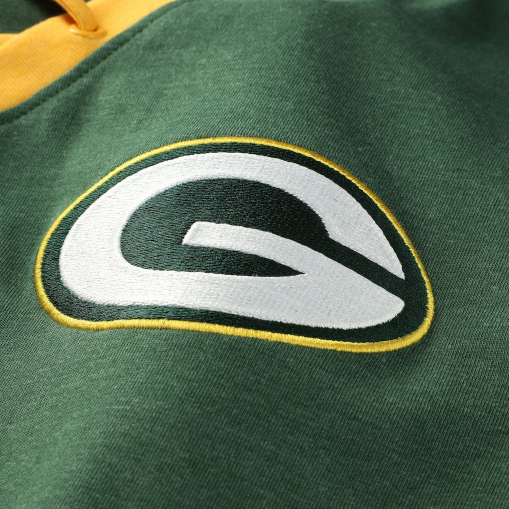 NFL Green Bay Packers Women's Plus Size Throwback Lace-Up Long Sleeve T-Shirt