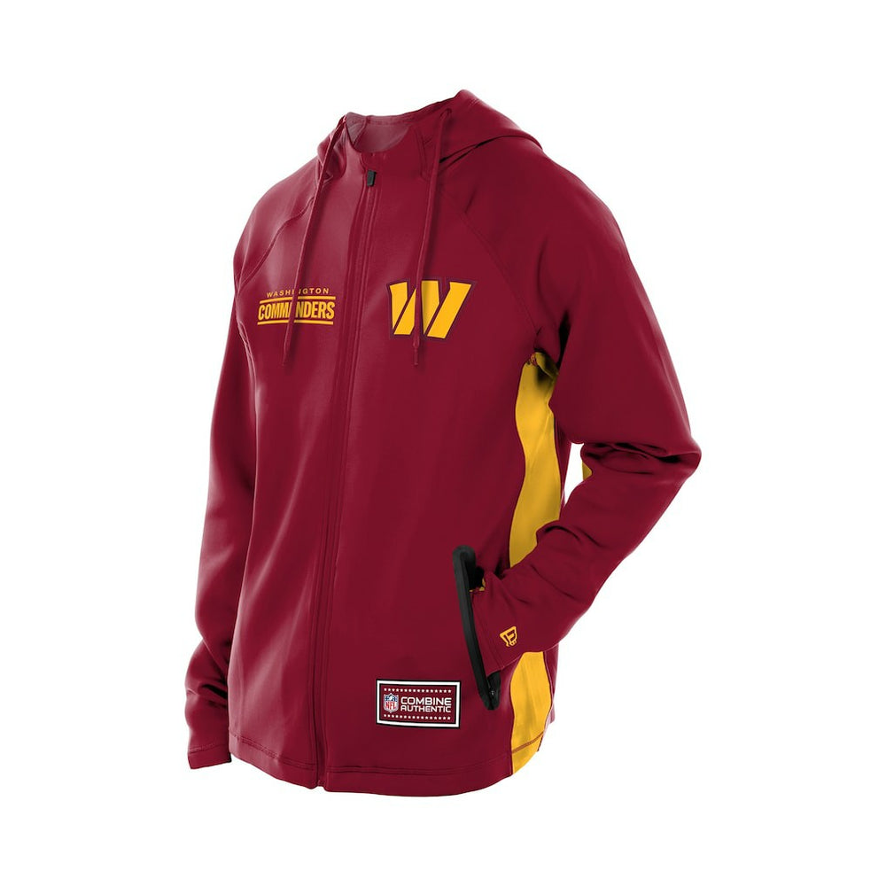 NFL Washington Commanders Combine Authentic Raglan Scuba Full-Zip Hoodie