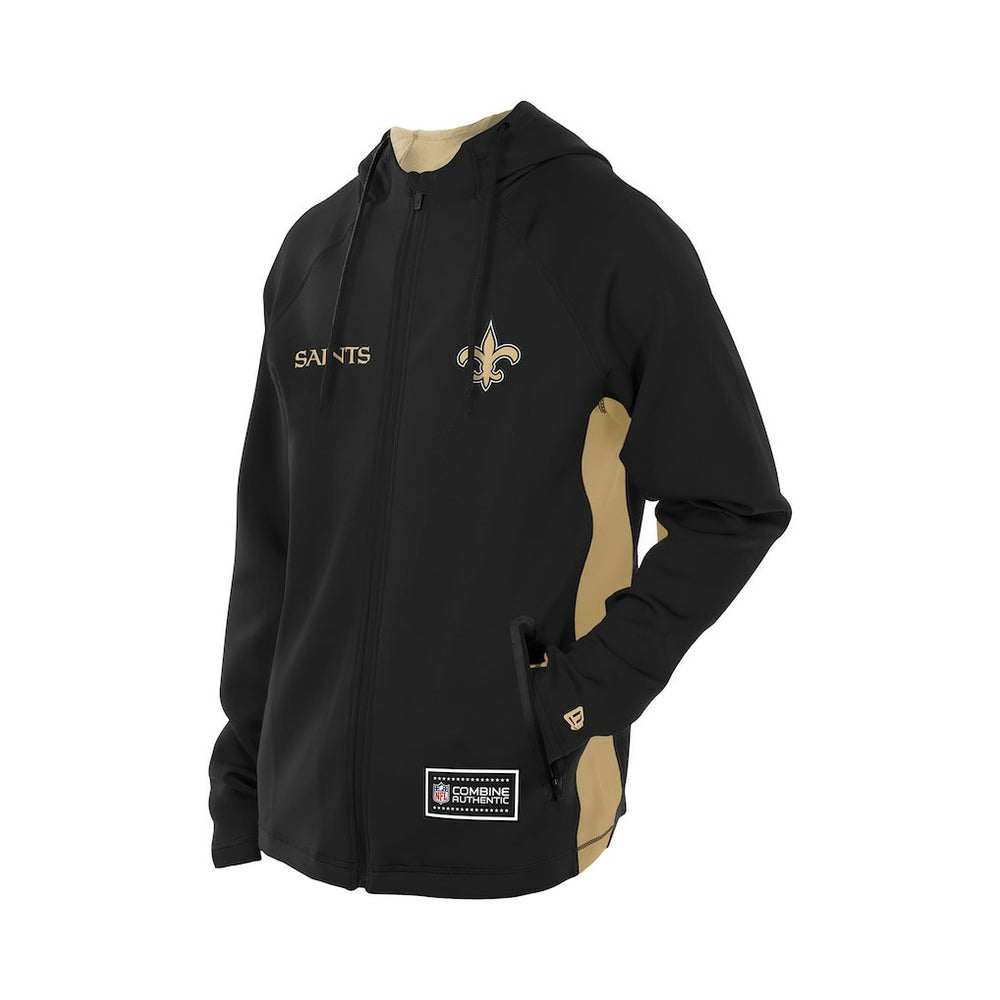 NFL New Orleans Saints Combine Authentic Raglan Scuba Full-Zip Hoodie