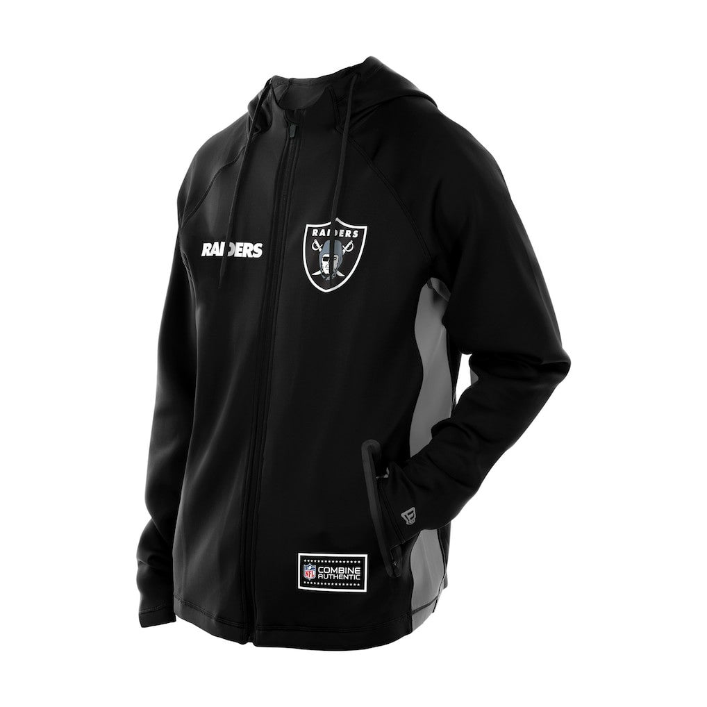 NFL Las Vegas Raiders Combine Authentic Raglan Scuba Full-Zip Hoodie