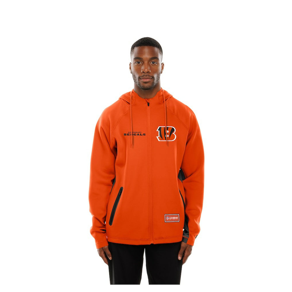 NFL Cincinnati Bengals Combine Authentic Raglan Scuba Full-Zip Hoodie
