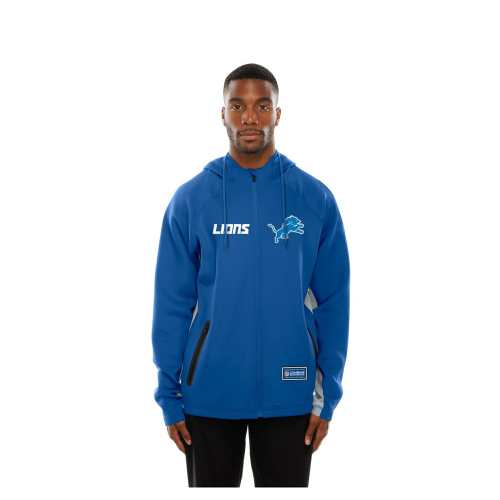 NFL Detroit Lions Combine Authentic Raglan Scuba Full-Zip Hoodie