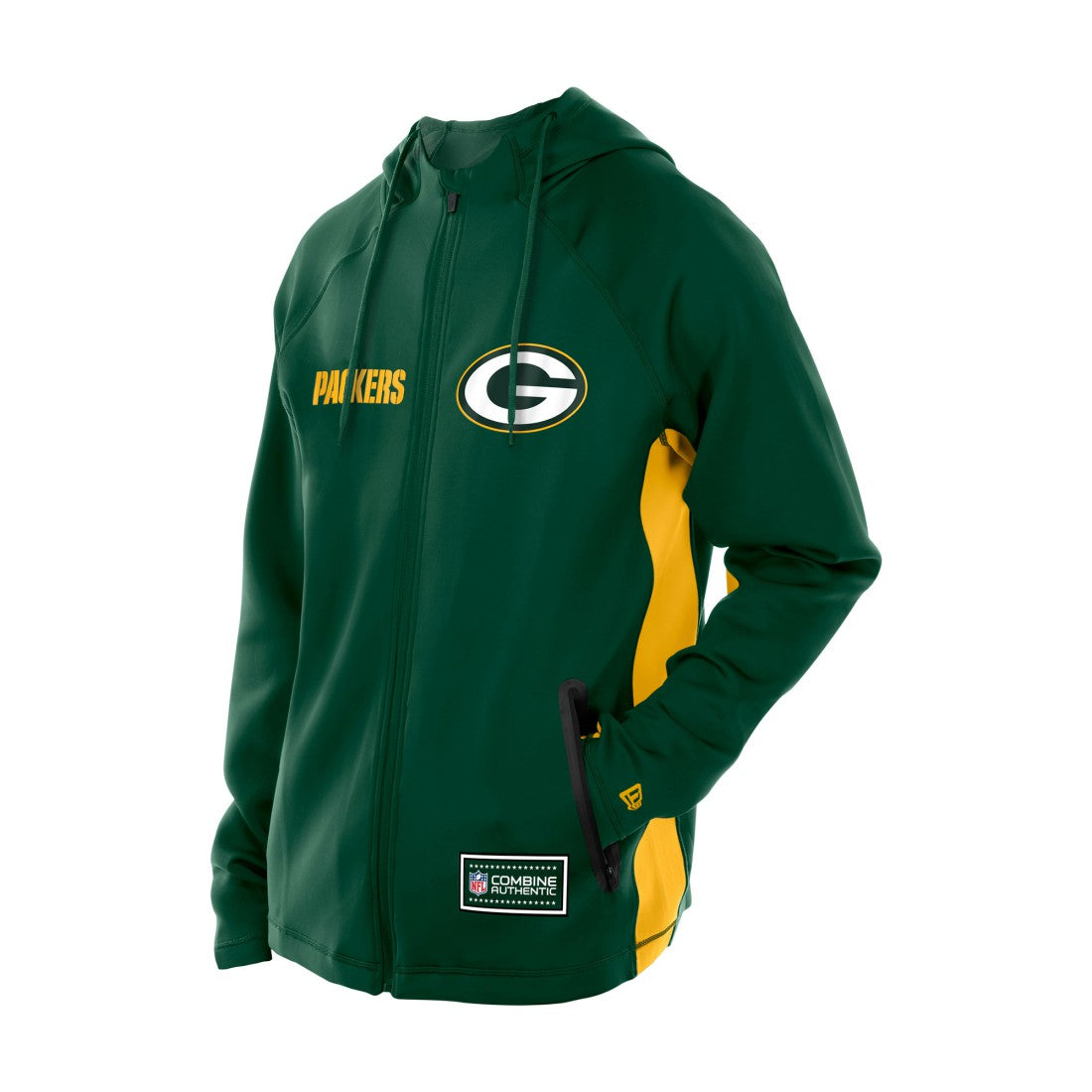 NFL Green Bay Packers Combine Authentic Raglan Scuba Full-Zip Hoodie