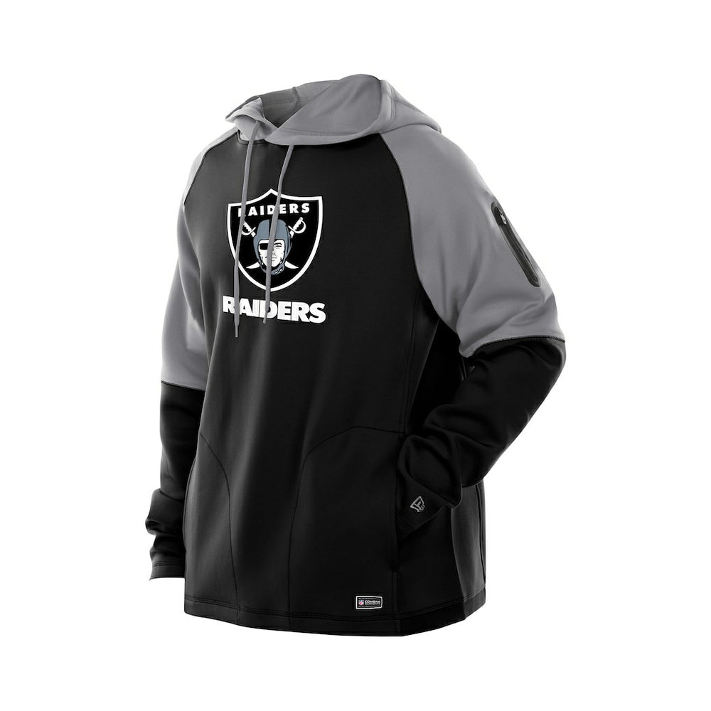 NFL Las Vegas Raiders Combine Authentic Color Block Raglan Pullover Hoodie