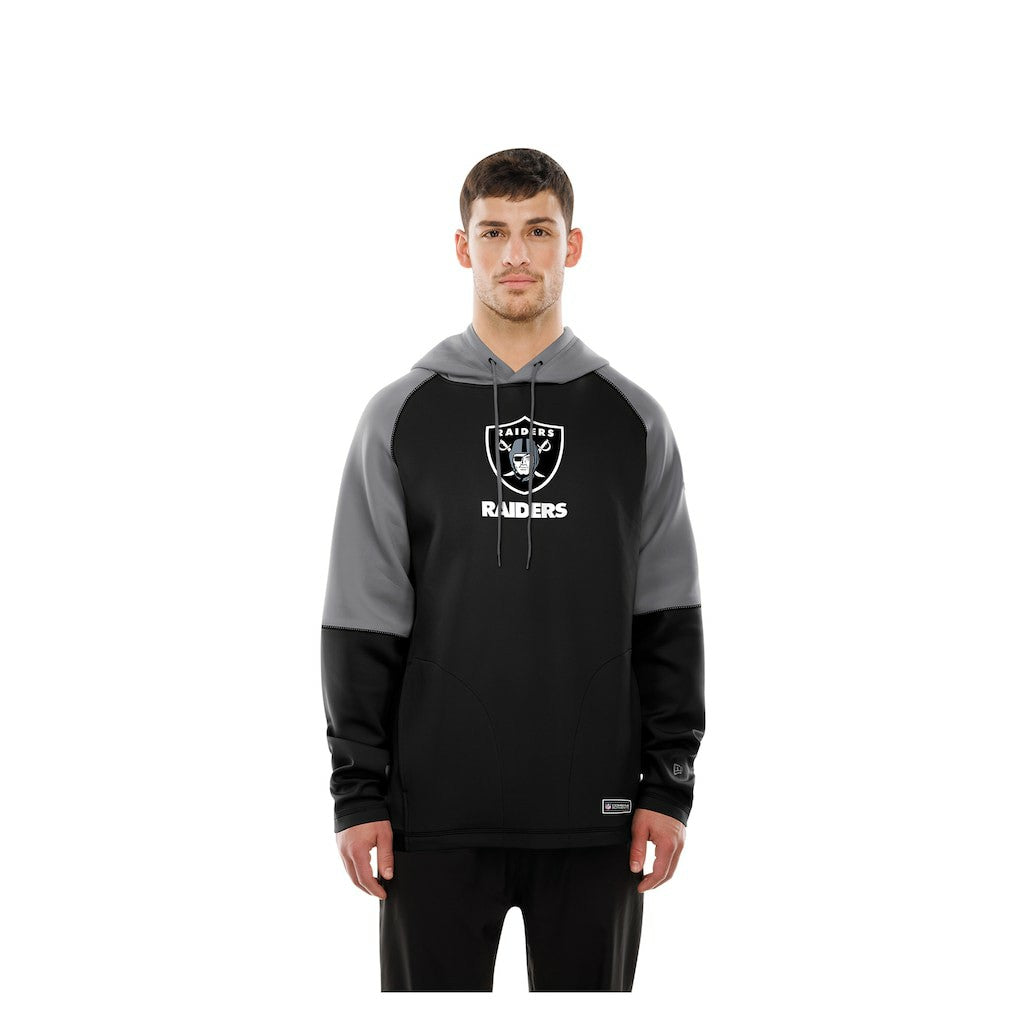 NFL Las Vegas Raiders Combine Authentic Color Block Raglan Pullover Hoodie