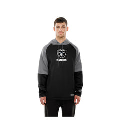 NFL Las Vegas Raiders Combine Authentic Color Block Raglan Pullover Hoodie