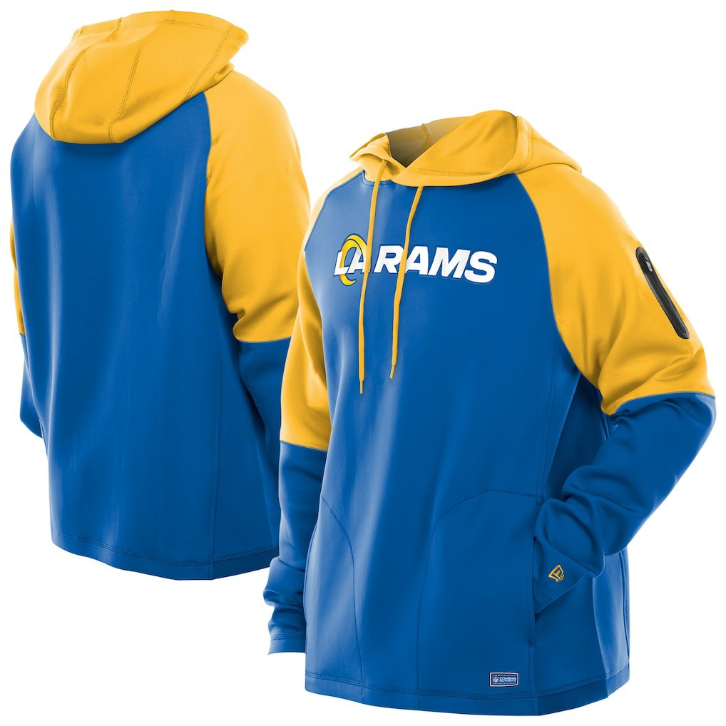 NFL Los Angeles Rams Combine Authentic Color Block Raglan Pullover Hoodie