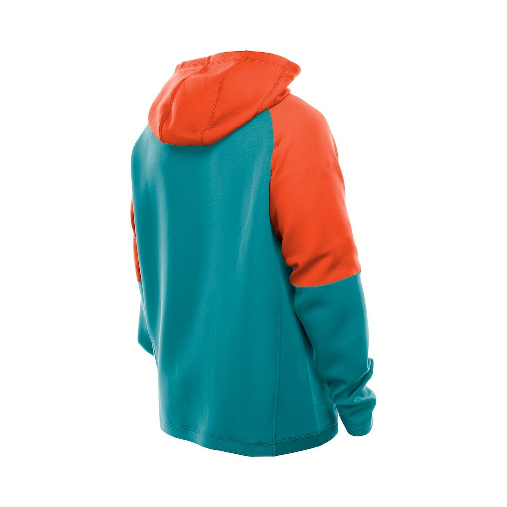 NFL Miami Dolphins Combine Authentic Color Block Raglan Pullover Hoodie