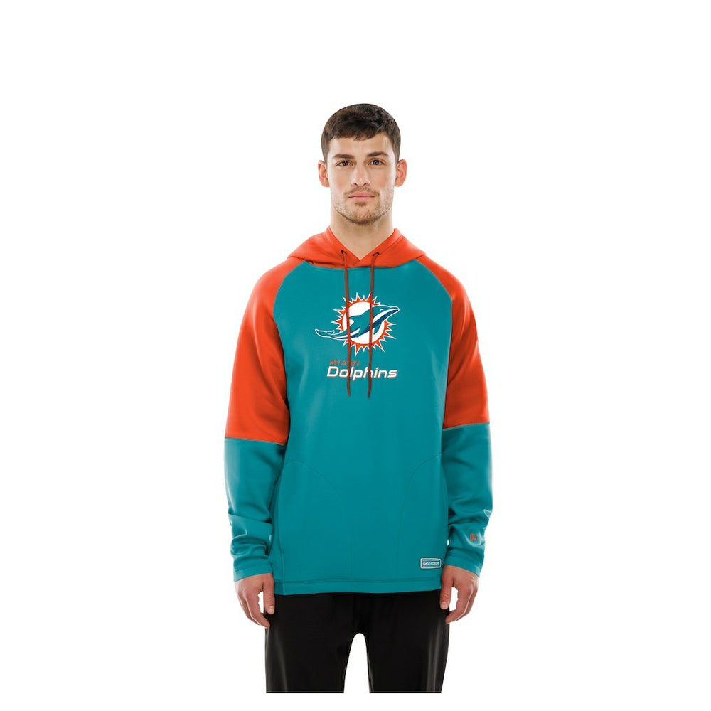 NFL Miami Dolphins Combine Authentic Color Block Raglan Pullover Hoodie