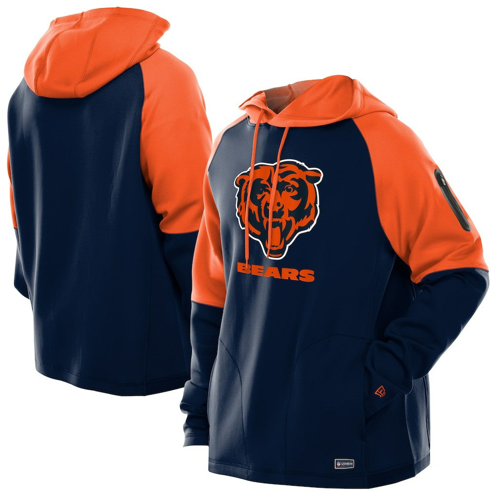 NFL Chicago Bears Combine Authentic Color Block Raglan Pullover Hoodie