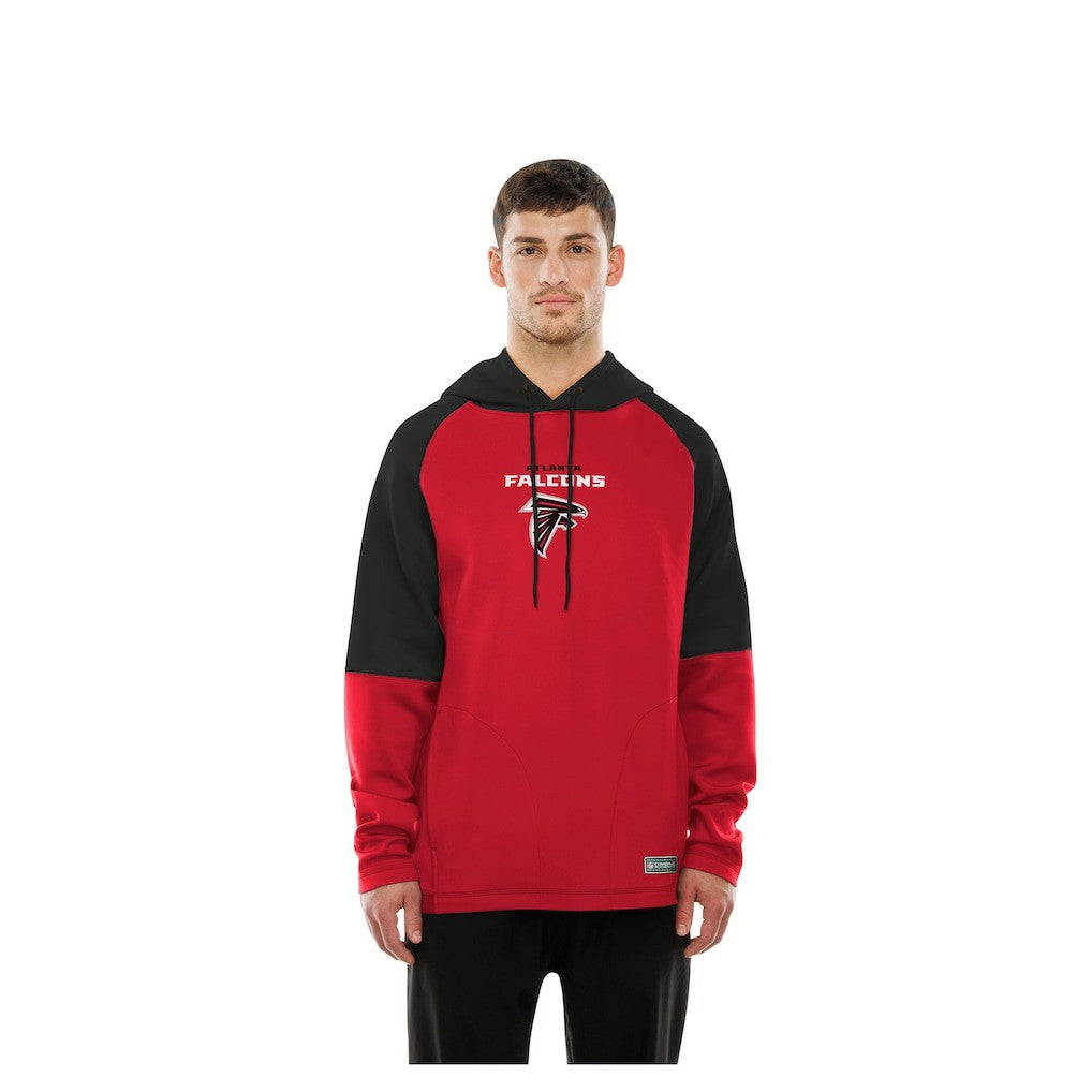 NFL Atlanta Falcons Combine Authentic Color Block Raglan Pullover Hoodie