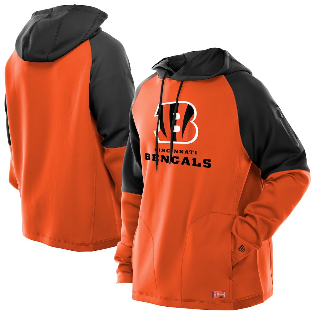 NFL Cincinnati Bengals Combine Authentic Color Block Raglan Pullover Hoodie