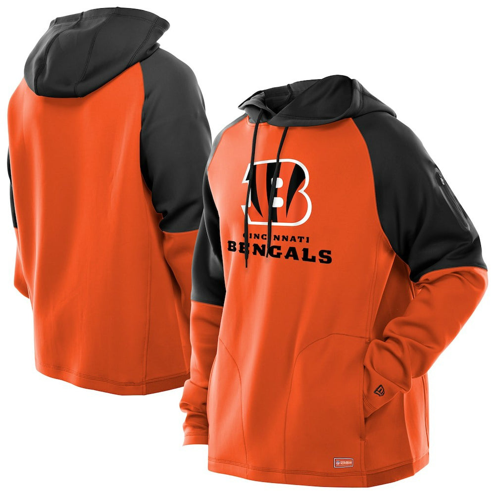 NFL Cincinnati Bengals Combine Authentic Color Block Raglan Pullover Hoodie