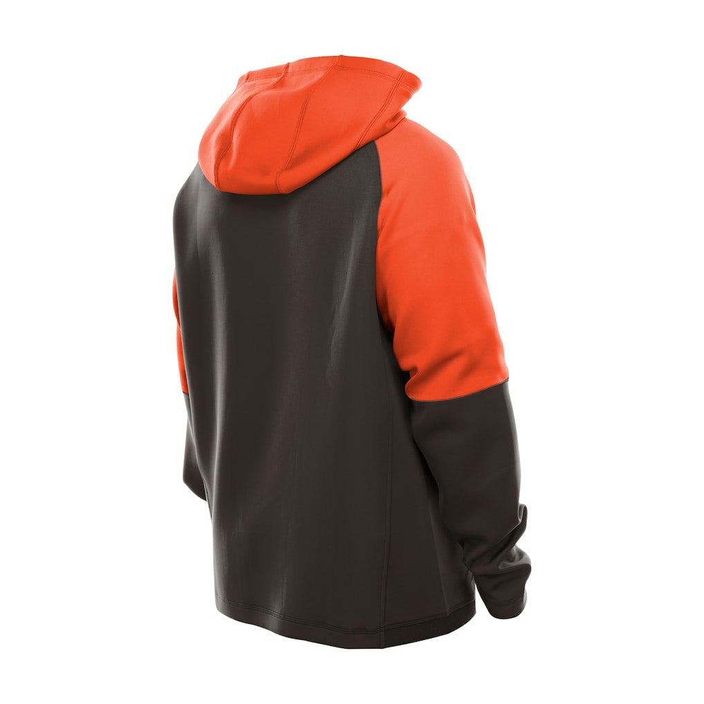 NFL Cleveland Browns Combine Authentic Color Block Raglan Pullover Hoodie