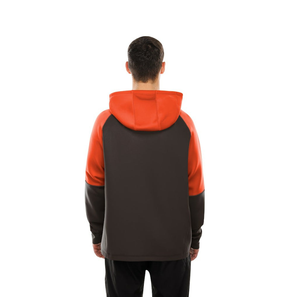 NFL Cleveland Browns Combine Authentic Color Block Raglan Pullover Hoodie
