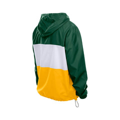 NFL Green Bay Packers Ripstop Quarter-Zip Hooded Windbreaker