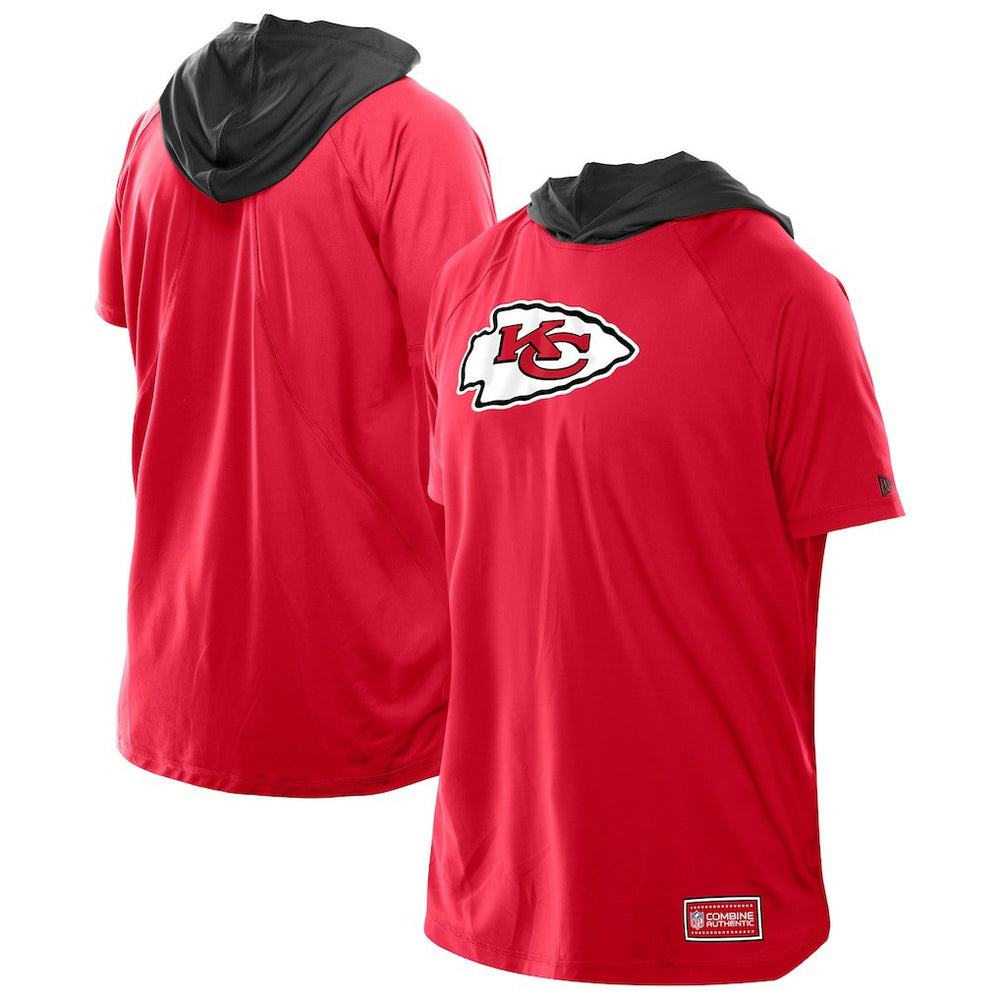NFL Kansas City Chiefs Combine Authentic Hooded Raglan Short-Sleeve T-Shirt