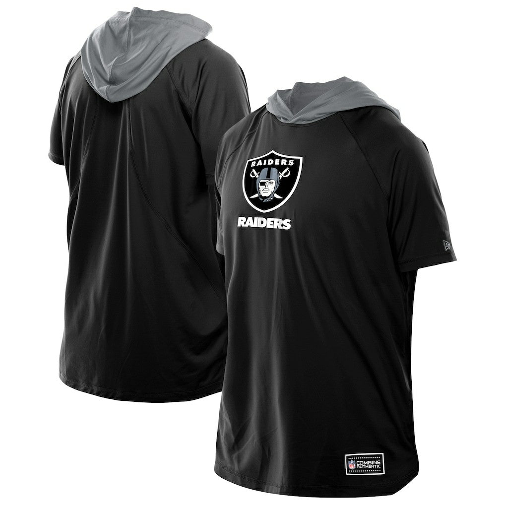 NFL Las Vegas Raiders Combine Authentic Hooded Raglan Short-Sleeve T-Shirt