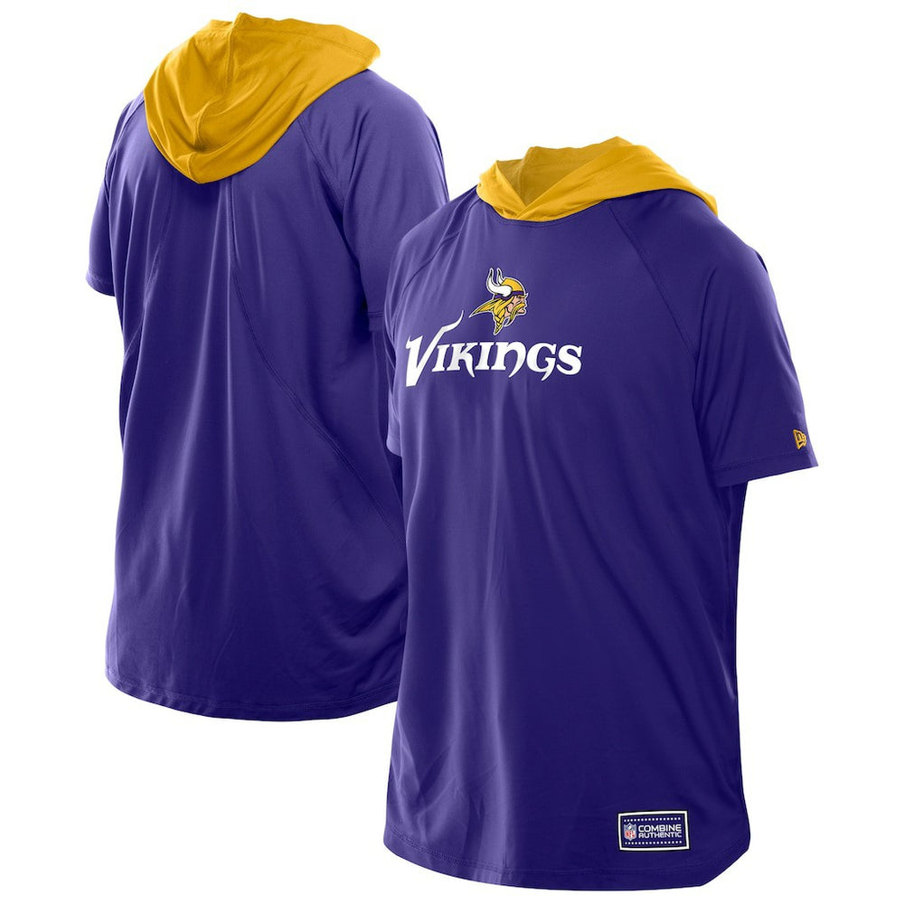 NFL Minnesota Vikings Combine Authentic Hooded Raglan Short-Sleeve T-Shirt