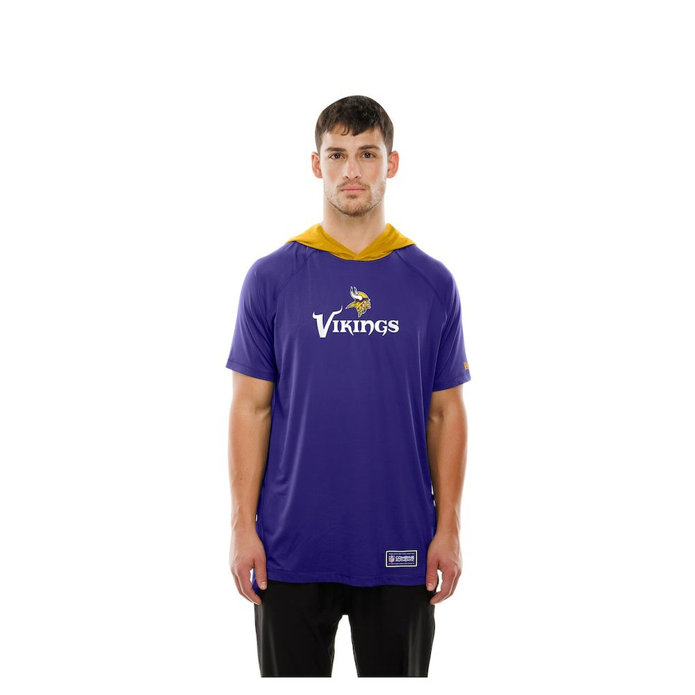 NFL Minnesota Vikings Combine Authentic Hooded Raglan Short-Sleeve T-Shirt