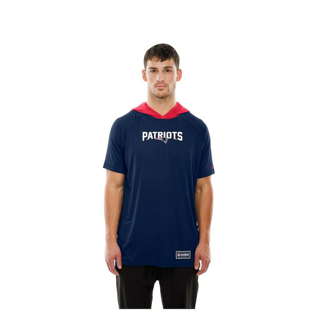NFL New England Patriots Combine Authentic Hooded Raglan Short-Sleeve T-Shirt